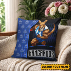 North Melbourne Kangaroos – Square Pillow Case Dreamy Edition with Your Name