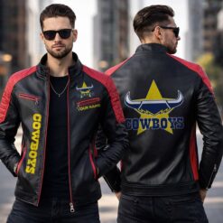 North Queensland Cowboys – Slim-fit Leather Jacket Special Edition with Your Name