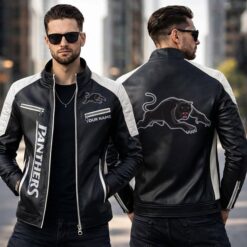 Penrith Panthers – Slim-fit Leather Jacket Special Edition with Your Name
