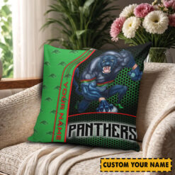 Penrith Panthers – Square Pillow Case Premium Edition with Your Name