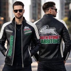 South Sydney Rabbitohs – Slim-fit Leather Jacket Special Edition with Your Name