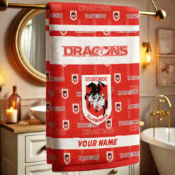 St. George Illawarra Dragons Bath Towel Limited Edition with Your Name