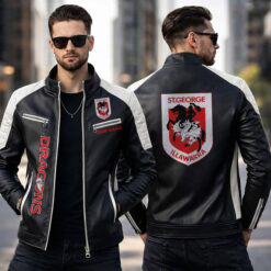 St. George Illawarra Dragons – Slim-fit Leather Jacket Special Edition with Your Name