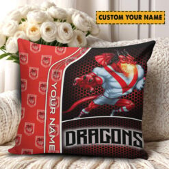 St. George Illawarra Dragons – Square Pillow Case Premium Edition with Your Name