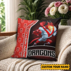 St. George Illawarra Dragons – Square Pillow Case Premium Edition with Your Name