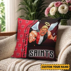 St Kilda Saints – Square Pillow Case Dreamy Edition with Your Name
