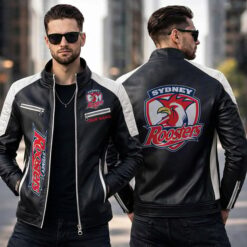 Sydney Roosters – Slim-fit Leather Jacket Special Edition with Your Name