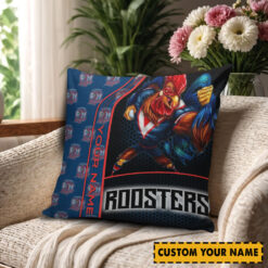 Sydney Roosters – Square Pillow Case Premium Edition with Your Name