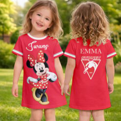 Sydney Swans – Girls Dress Minnie with Custom Name
