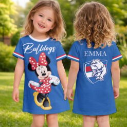 Western Bulldogs – Girls Dress Minnie with Custom Name