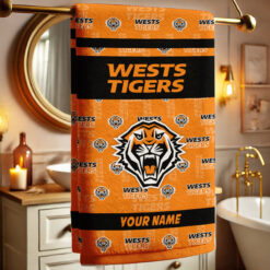 Wests Tigers – Bath Towel Limited Edition with Your Name