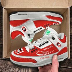 St. George Illawarra Dragons – Air Jordan 3 Sneakers Special Edition with Your Name