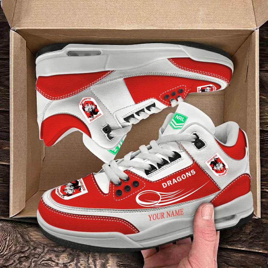 St. George Illawarra Dragons – Air Jordan 3 Sneakers Special Edition with Your Name St. George Illawarra Dragons – Air Jordan 3 Sneakers Special Edition with Your Name