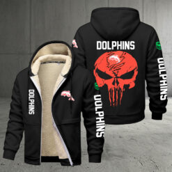 Dolphins – Zipper Jacket Punisher Skull with Your Name