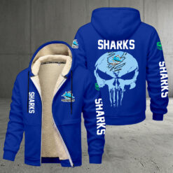 Cronulla-Sutherland Sharks – Zipper Jacket Punisher Skull with Your Name