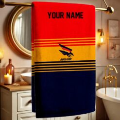 Adelaide Crows – Bath Towel Fan Edition with Your Name