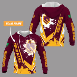 Brisbane Broncos – Pullover Hoodie Stylish with Your Name