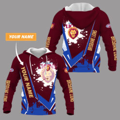 Brisbane Lions – Pullover Hoodie Stylish with Your Name