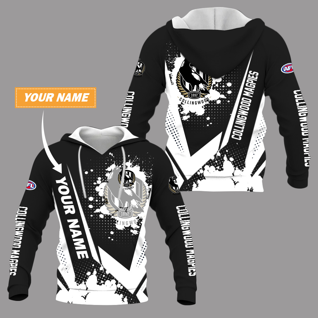 Collingwood Magpies – Pullover Hoodie Stylish with Your Name Collingwood Magpies – Pullover Hoodie Stylish with Your Name