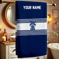Geelong Cats – Bath Towel Fan Edition with Your Name