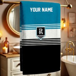 Port Adelaide – Bath Towel Fan Edition with Your Name