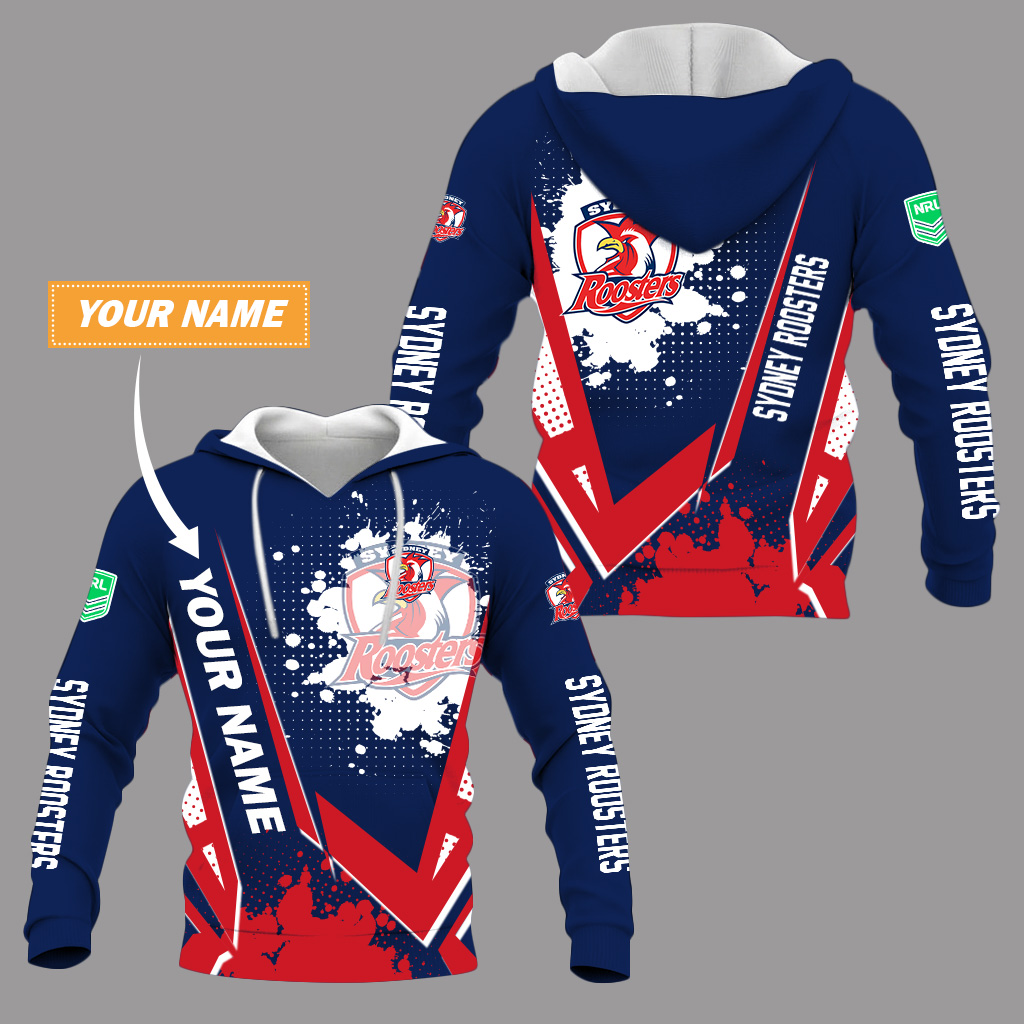 Sydney Roosters – Pullover Hoodie Stylish with Your Name Sydney Roosters – Pullover Hoodie Stylish with Your Name