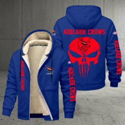 Adelaide Crows – Zipper Jacket Punisher Skull with Your Name