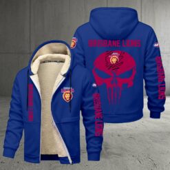 Brisbane Lions – Zipper Jacket Punisher Skull with Your Name