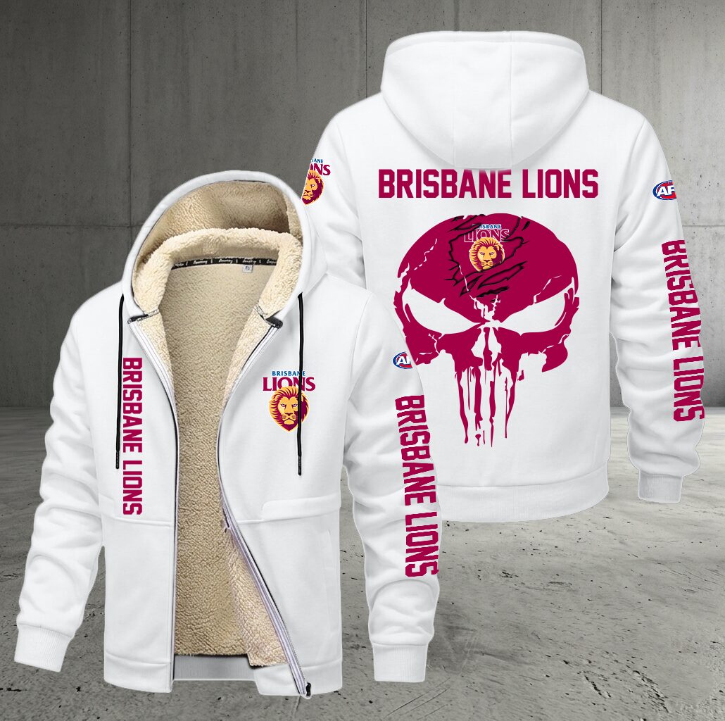 Brisbane Lions – Zipper Jacket Punisher Skull with Your Name Brisbane Lions – Zipper Jacket Punisher Skull with Your Name