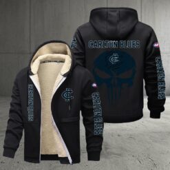 Carlton Blues – Zipper Jacket Punisher Skull with Your Name