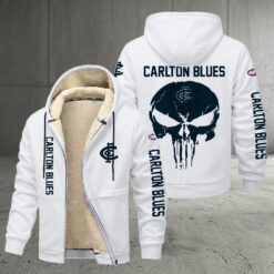 Carlton Blues – Zipper Jacket Punisher Skull with Your Name
