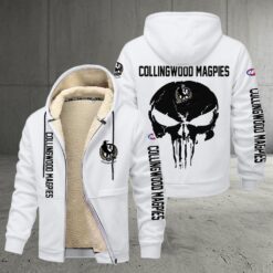 Collingwood Magpies – Zipper Jacket Punisher Skull with Your Name