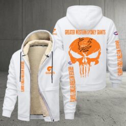 Greater Western Sydney Giants – Zipper Jacket Punisher Skull with Your Name