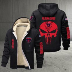 Melbourne Demons – Zipper Jacket Punisher Skull with Your Name