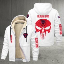 Melbourne Demons – Zipper Jacket Punisher Skull with Your Name