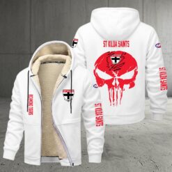 St Kilda Saints – Zipper Jacket Punisher Skull with Your Name