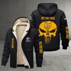 West Coast Eagles – Zipper Jacket Punisher Skull with Your Name