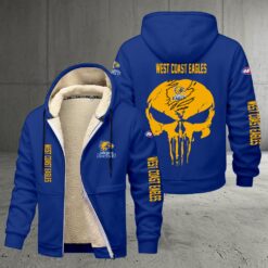 West Coast Eagles – Zipper Jacket Punisher Skull with Your Name