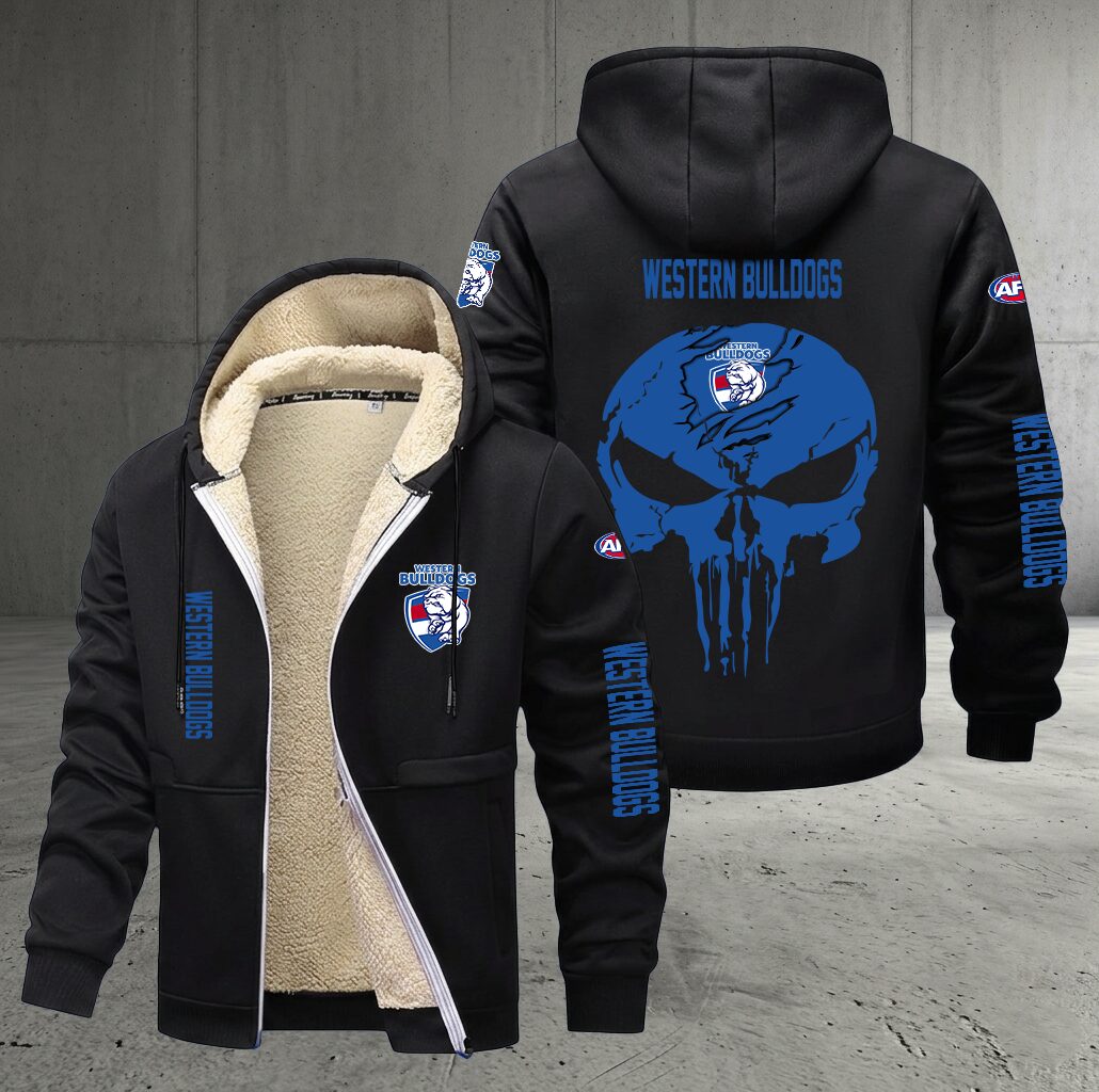 Western Bulldogs – Zipper Jacket Punisher Skull with Your Name Western Bulldogs – Zipper Jacket Punisher Skull with Your Name